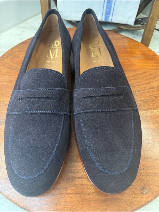 Men\'s Suede 3DMPenny Loafers in Navy- NWOT main image 5